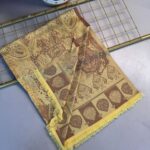 Bella Kendinden Dokulu Çift Taraflı İpek Şal - 4598 - Mocha