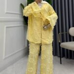 Hola Motif Desen İkili Takım TK100143 - Gün Işığı