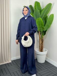 Aisha Gömlek İkili Takım TK100163 - Lacivert