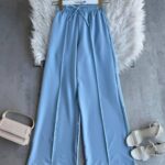 Palazzo Çımalı Pantolon  PNT100167 - Gök Mavi