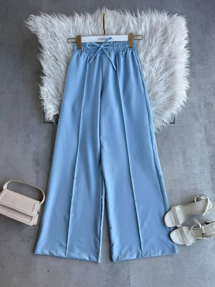 Palazzo Çımalı Pantolon  PNT100167 - Gök Mavi