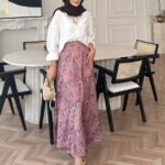 Begonya Otantik Etek  ETK100203 - Mor