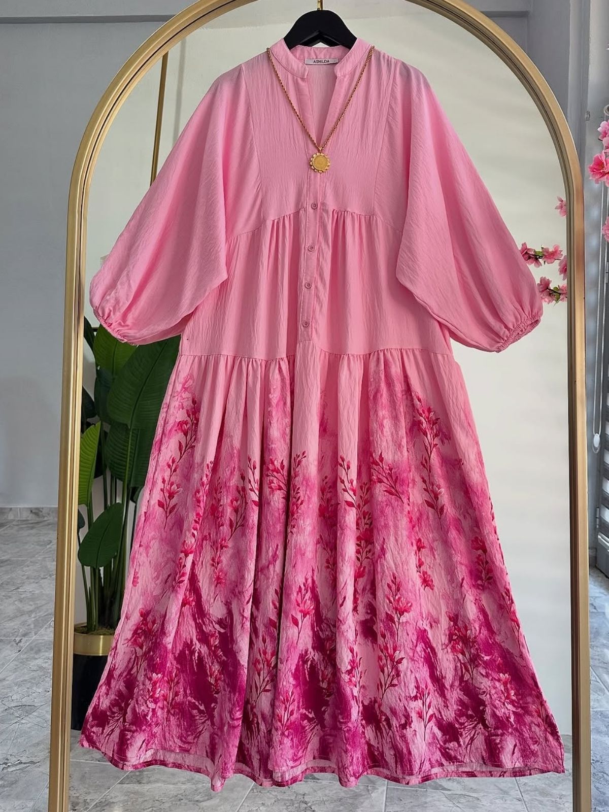 Solinda  Elbise  L100204  - Pembe