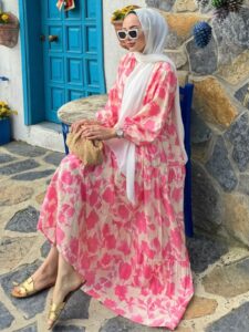 Asel Desen Elbise  L100206  - Pembe