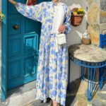 Asel Desen Elbise  L100206  - Maviş