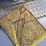 Milano Kendinden Dokulu Çift Taraflı İpek Şal - 8963 - Mocha