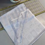 Bella Kendinden Dokulu Çift Taraflı İpek Şal - 4598 - Gri