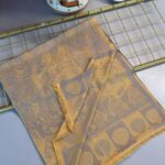 Bella Kendinden Dokulu Çift Taraflı İpek Şal - 4598 - Latte