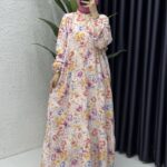 Jasmine Çiçek Bahçesi Elbise ELB100232 - Mercan