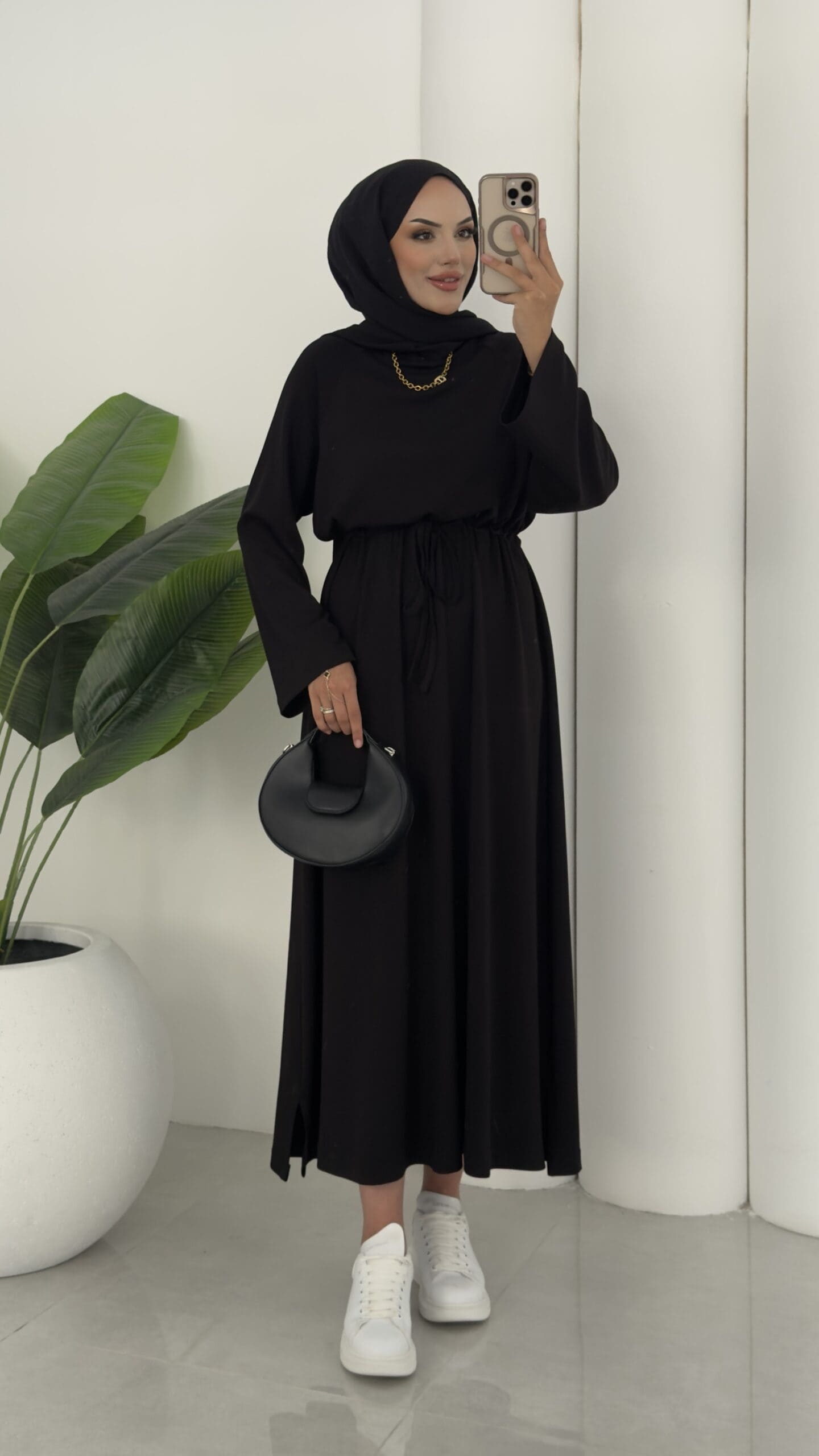 Oysho Elbise L100221 - Siyah - Görsel 3