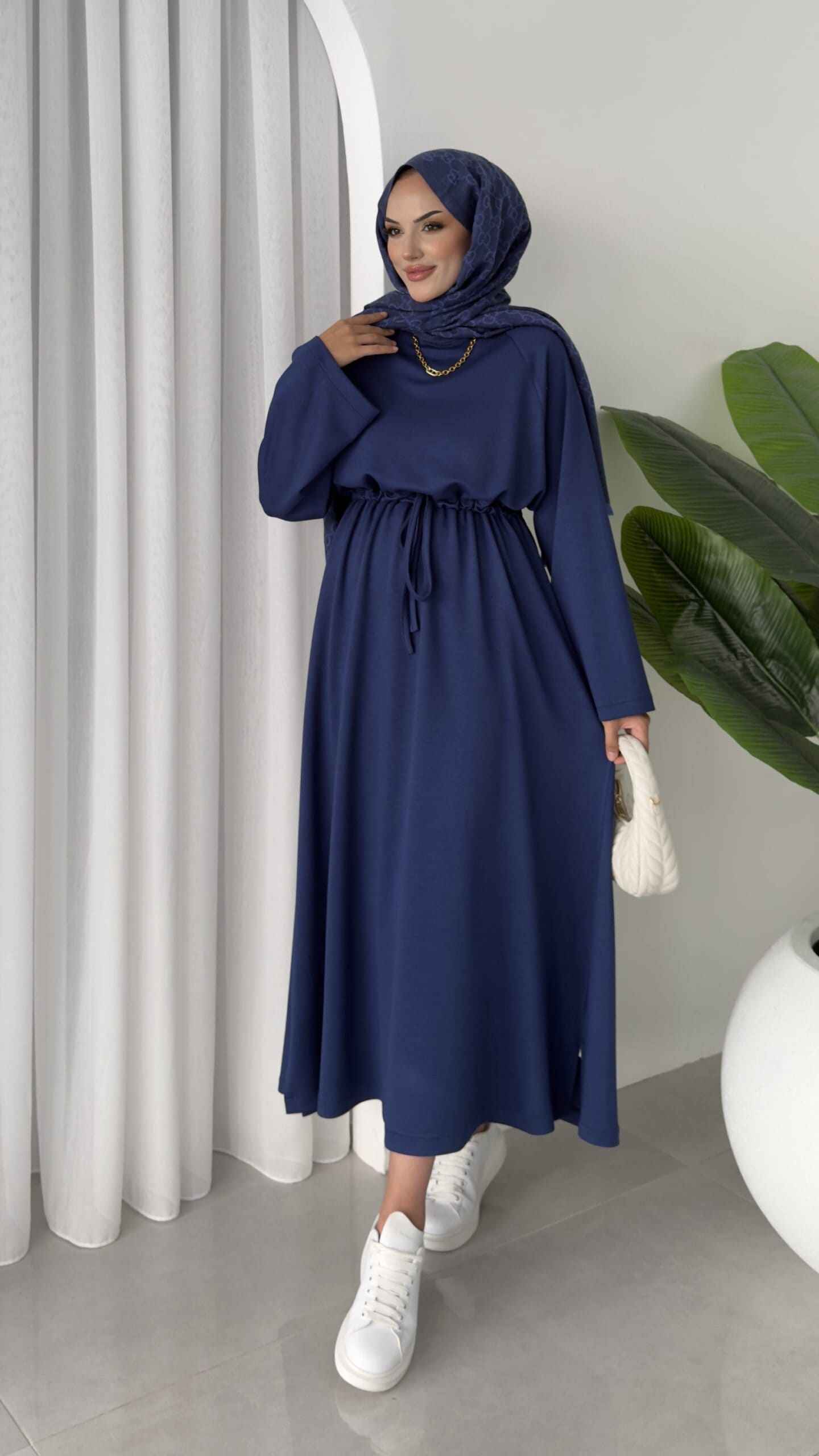 Oysho Elbise L100221 - Lacivert - Görsel 2