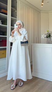 Perla Elbise L100200 - Beyaz (Astarlı)