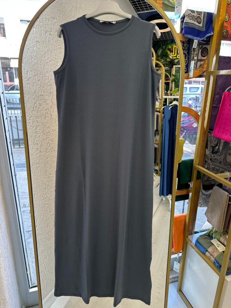 Sıfır Kol Elbise  L1002220  - Antrasit