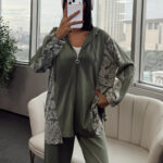 Premium Aspera BÜYÜK BEDEN  İkili Takım TK100250  - Haki