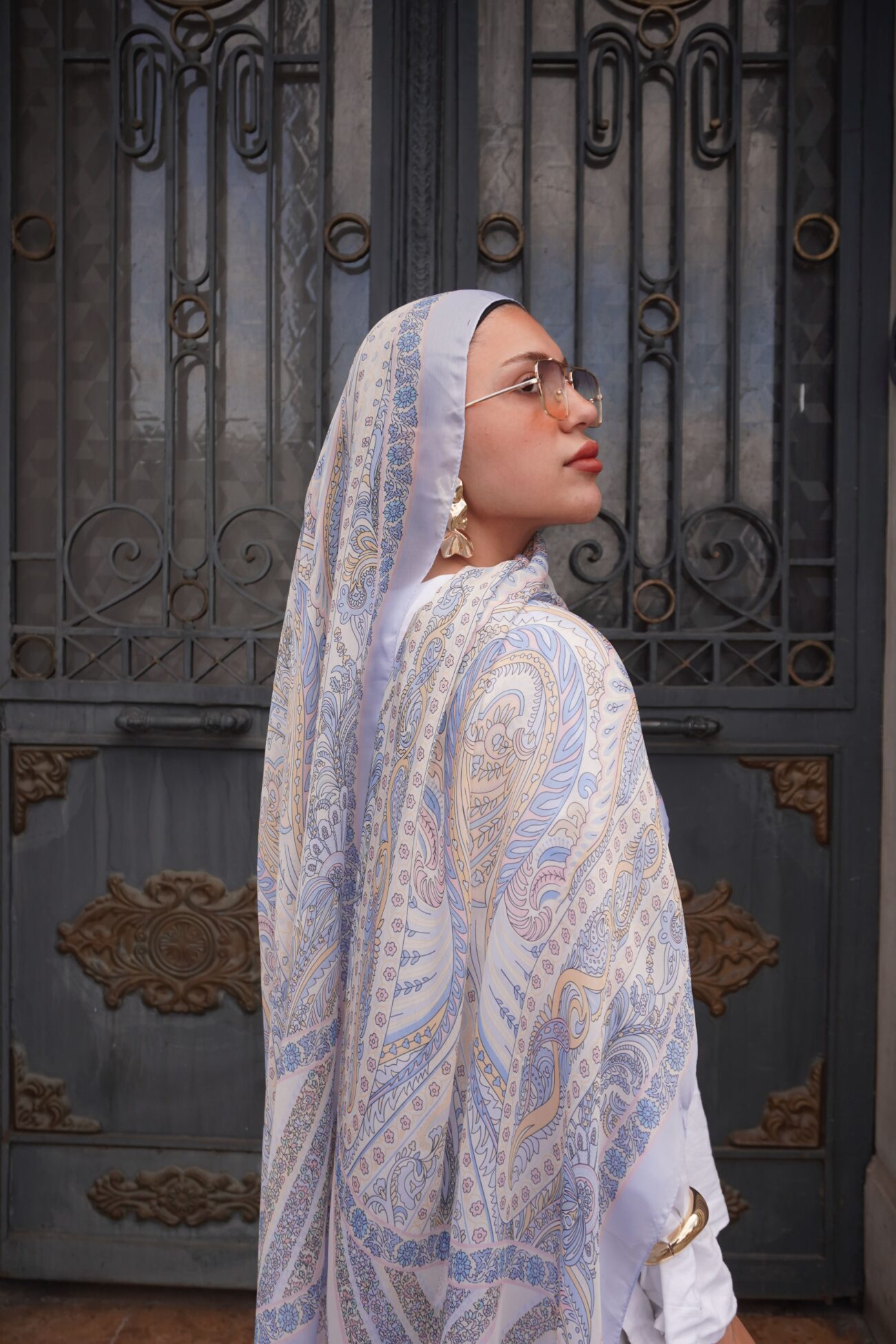 New Zuhur Şal Serisi- 469-002- V-4 - Gök Mavi - Görsel 3