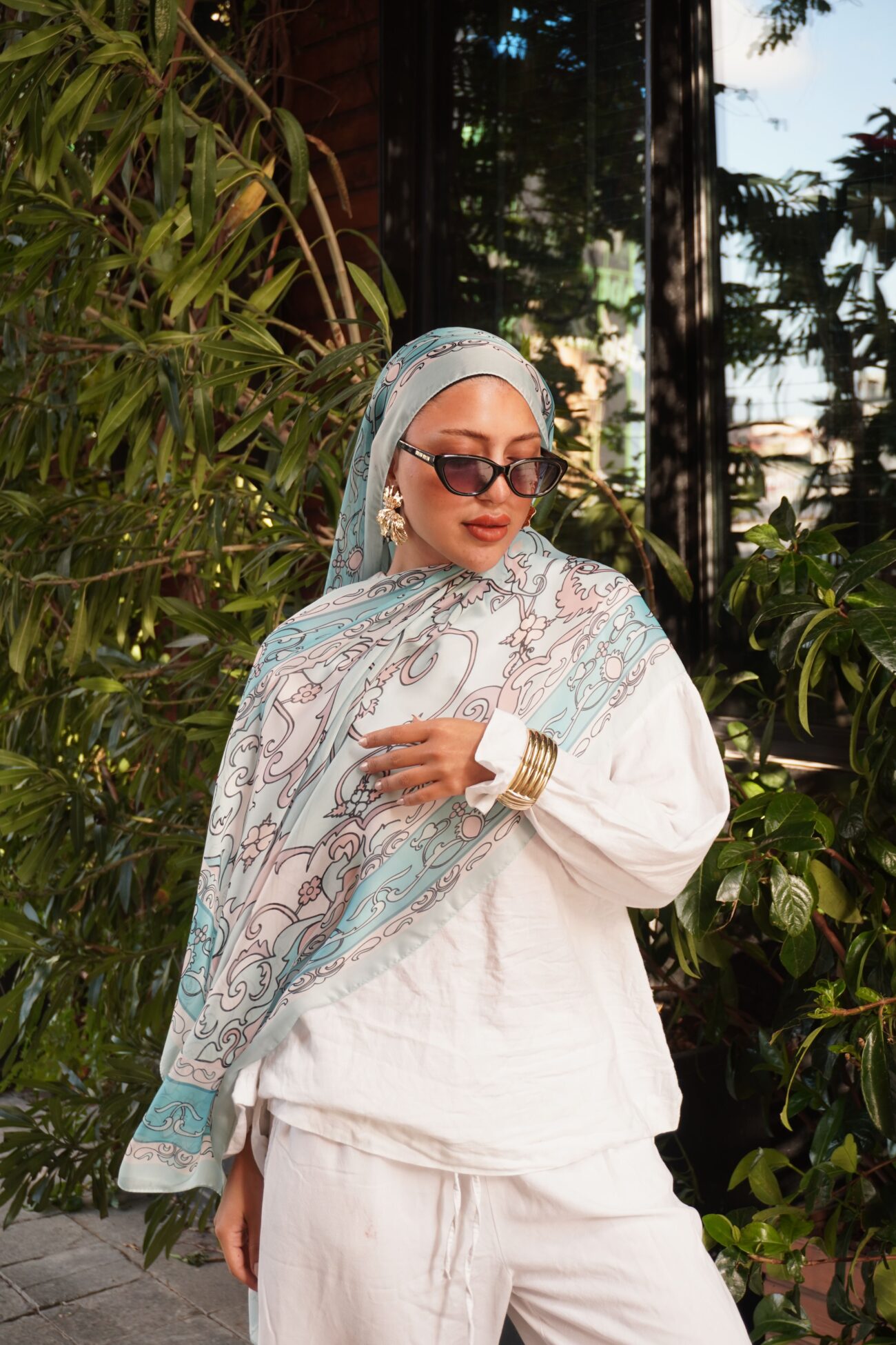 Zerefşan Şal Serisi- 469-003- V-7 - Turkuaz - Görsel 4