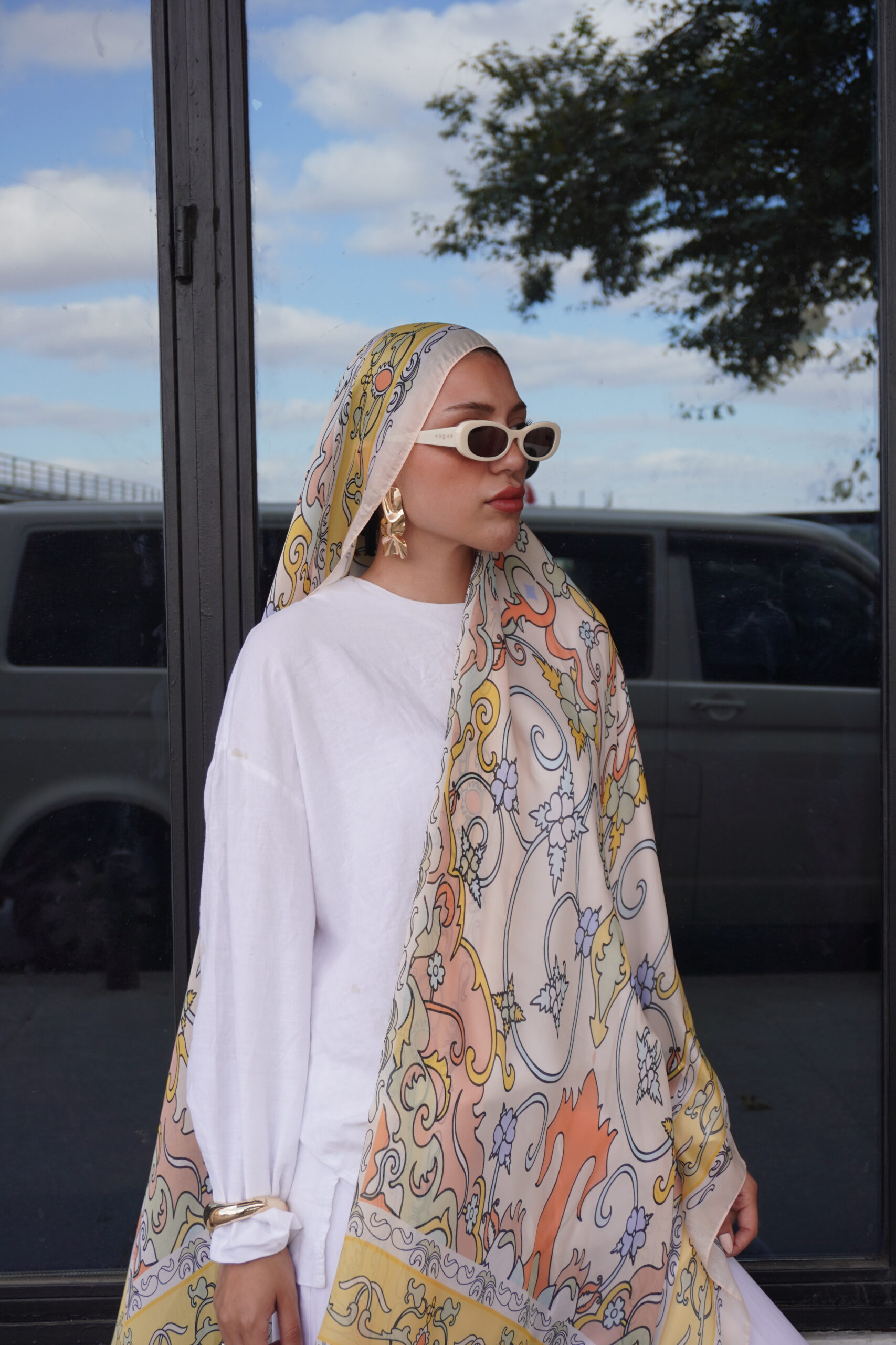 Zerefşan Şal Serisi- 469-003- V-9 -  Ayçiçeği - Görsel 4