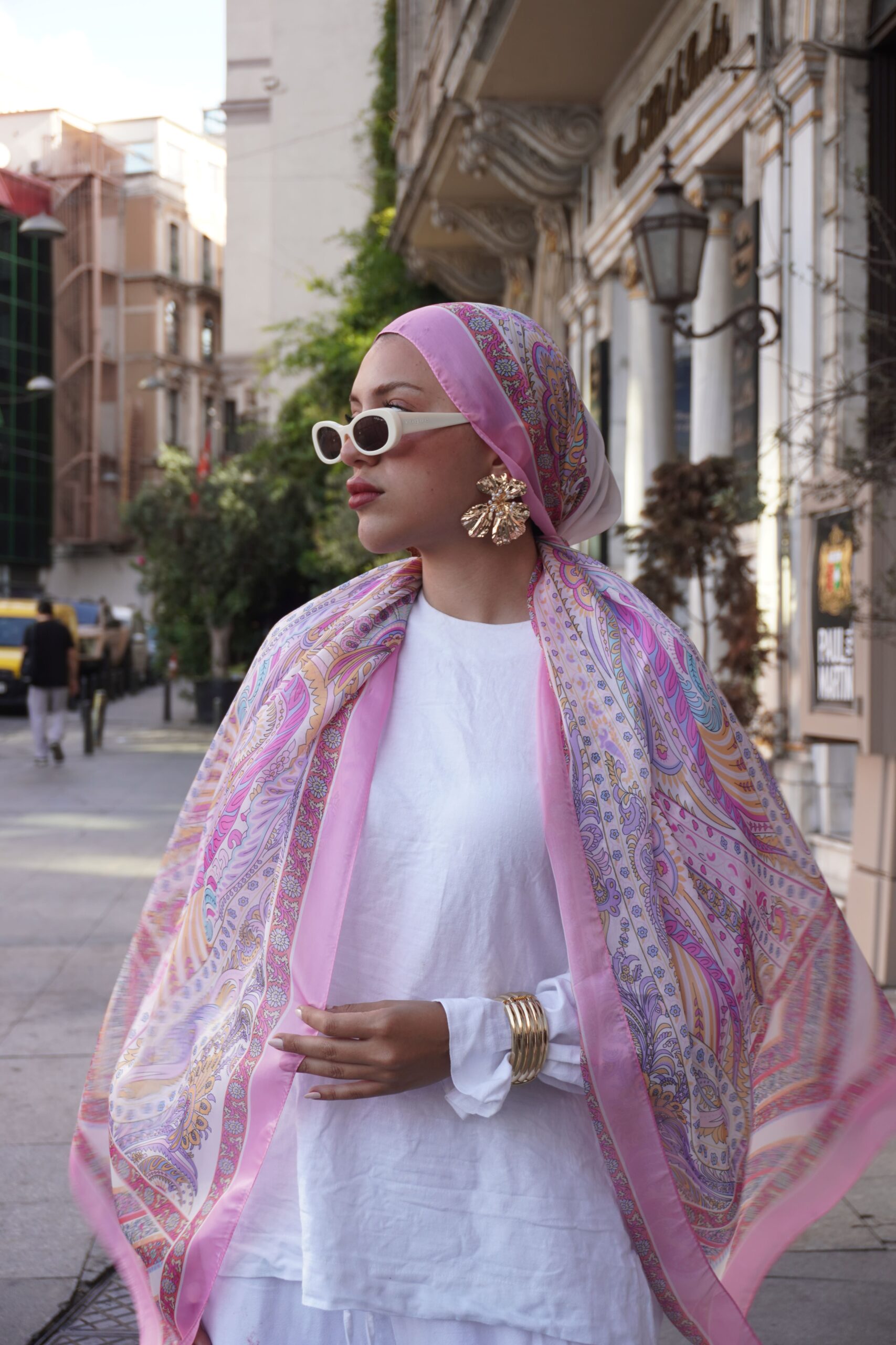 New Zuhur Şal Serisi- 469-002- V-10 - Gelin Çiçeği - Görsel 4