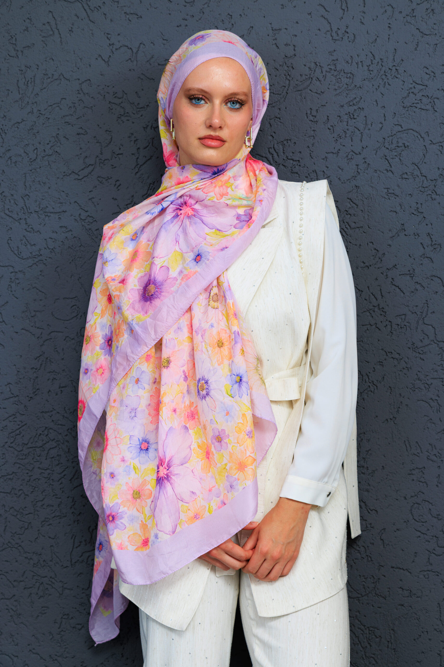 Eleya Şal Serisi - 469-008 - V- 4 - Lavanta - Görsel 4