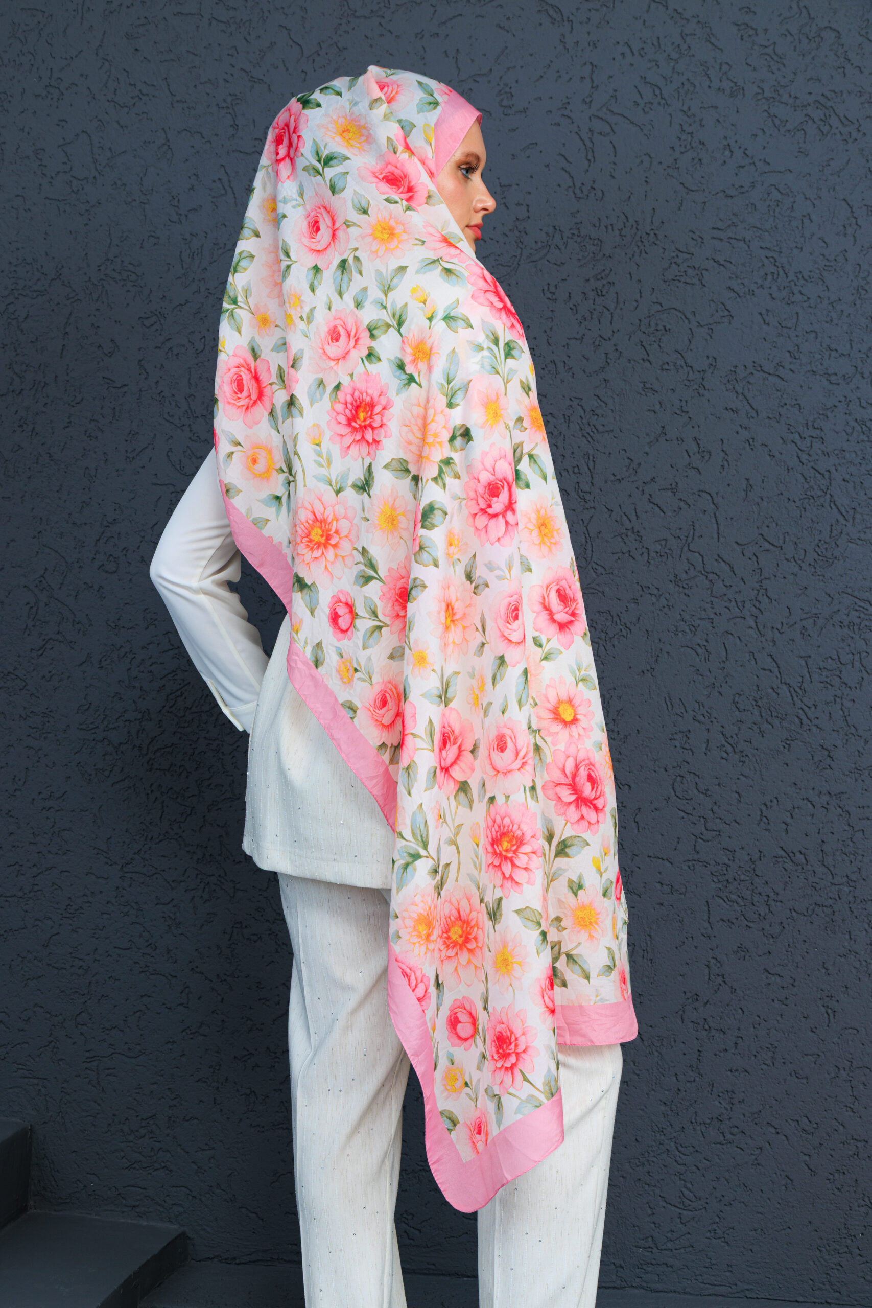 İbiza Şal Serisi- 469-004- V-2 - Gül Pembe - Görsel 2