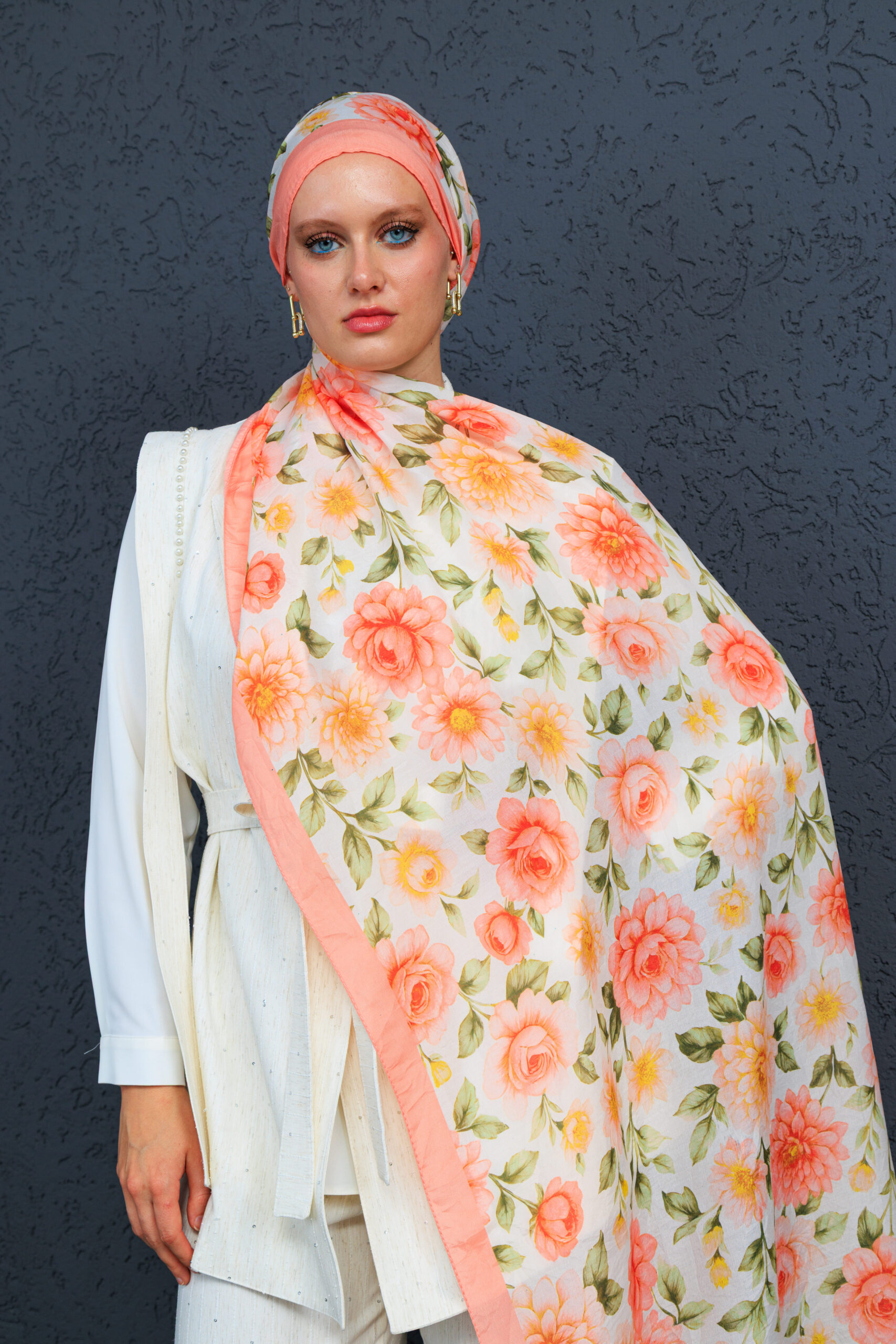 İbiza Şal Serisi- 469-004- V-4 - Şeftali - Görsel 3