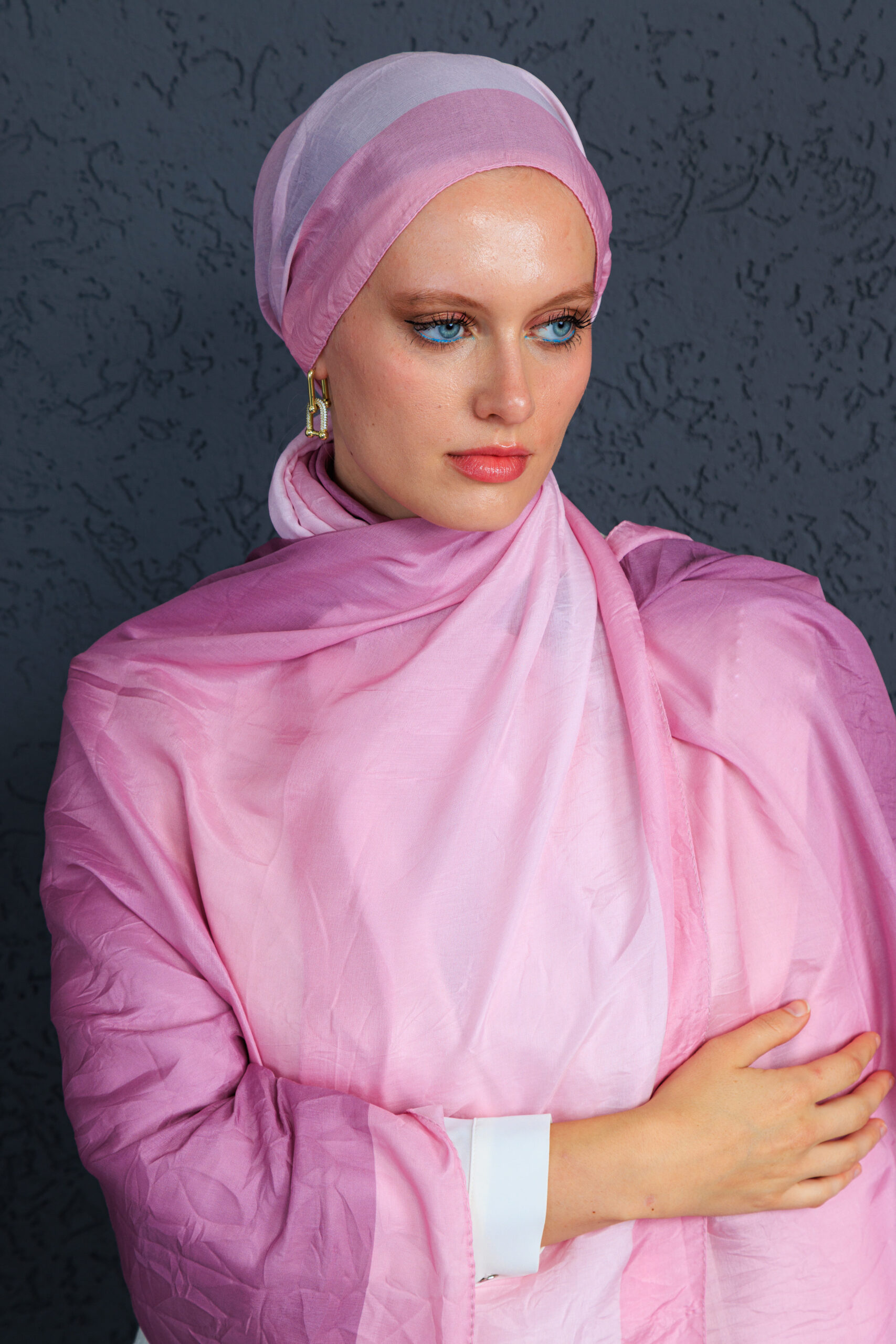 Lodos Şal Serisi- Z-2240 - V-25  - Derin Pembe