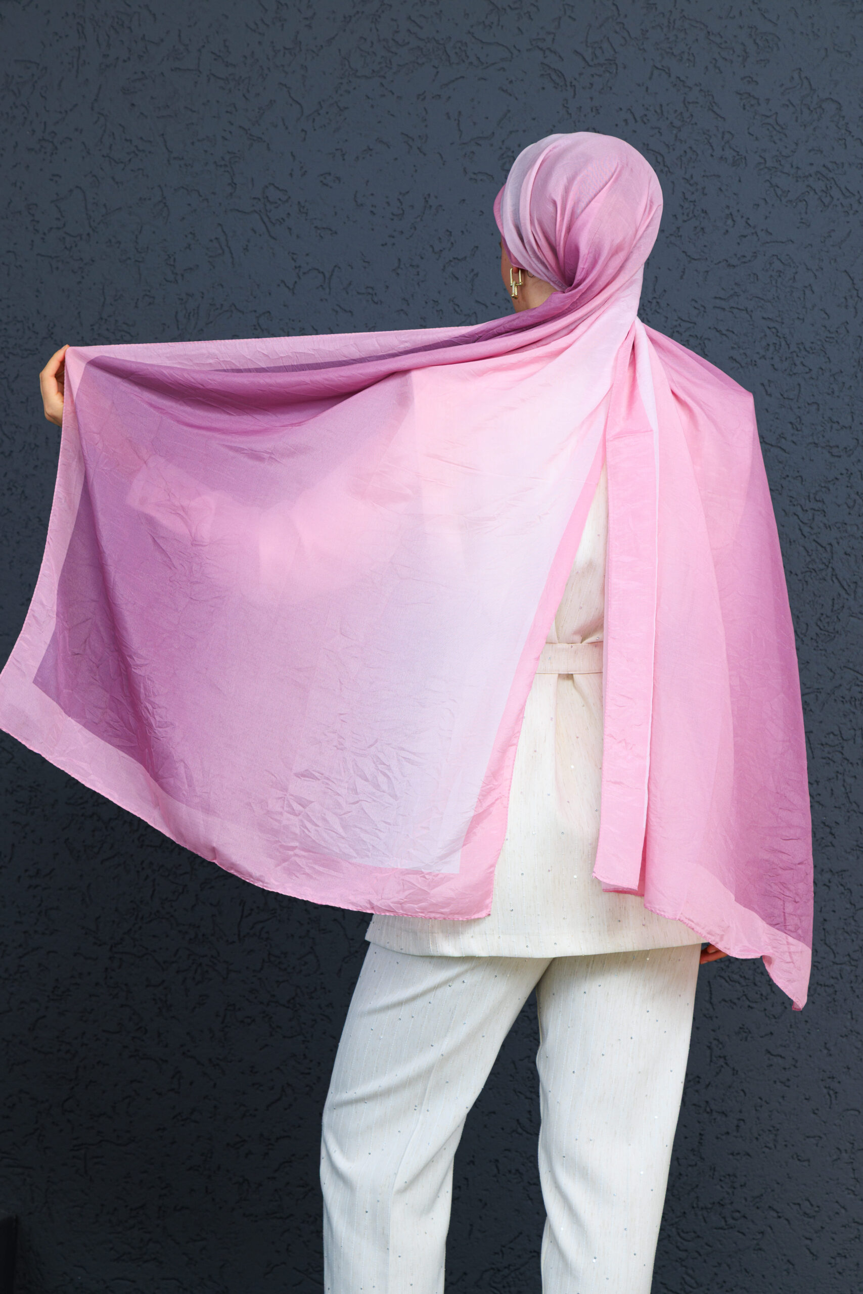 Lodos Şal Serisi- Z-2240 - V-25  - Derin Pembe - Görsel 3