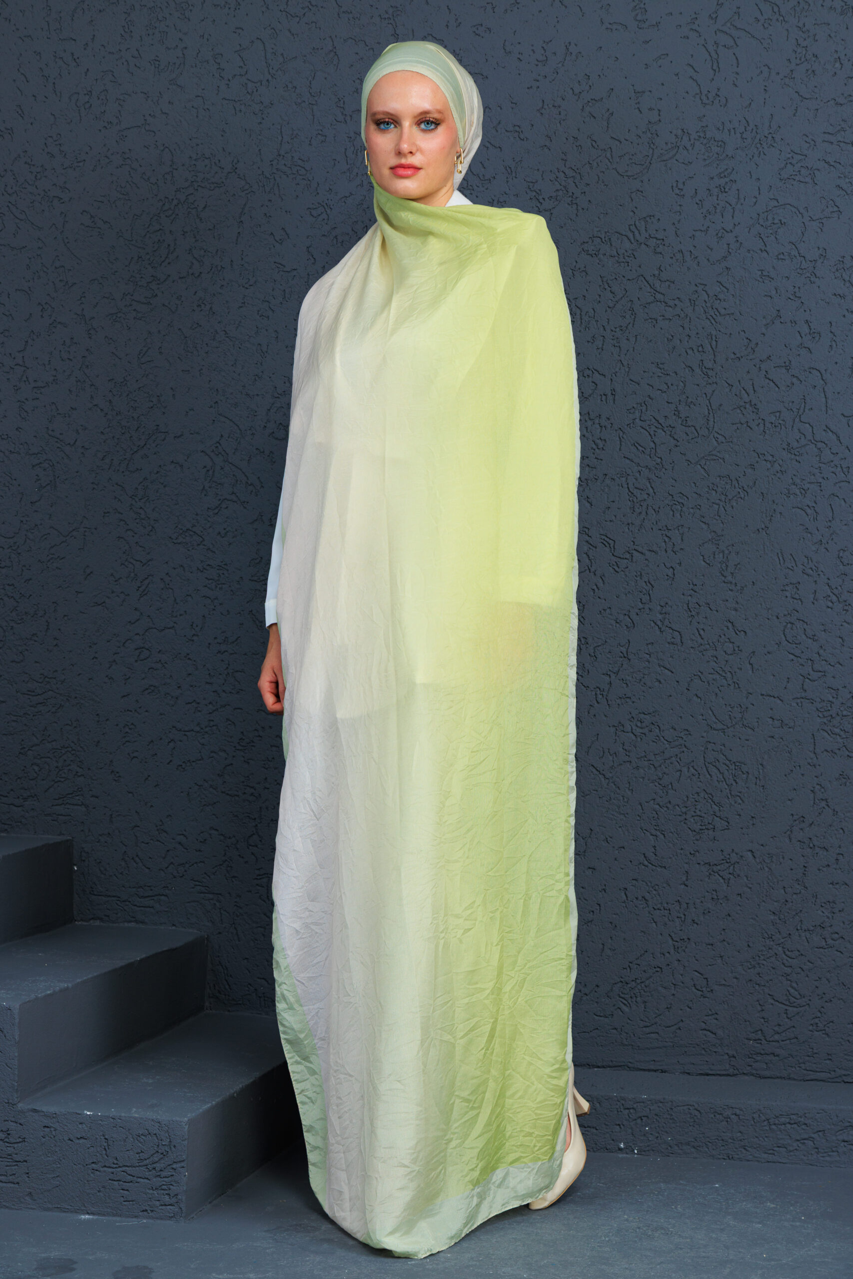 Lodos Şal Serisi- Z-2240 - V-17  - Zeytin Yeşil - Görsel 5