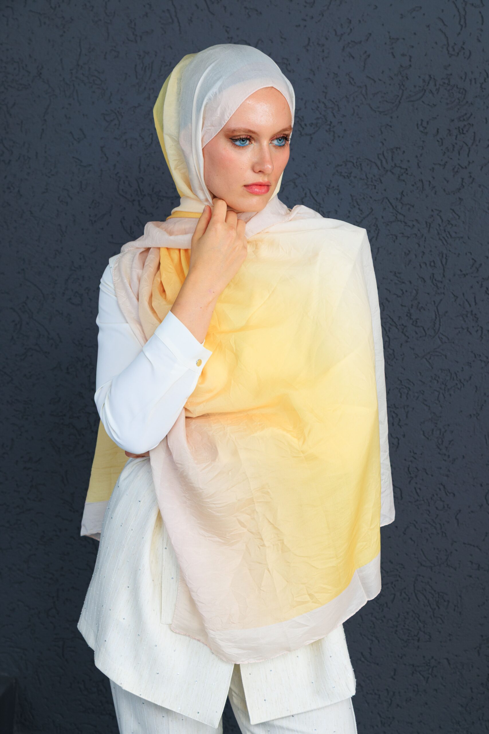 Lodos Şal Serisi- Z-2240 - V-2  - Limon - Görsel 2