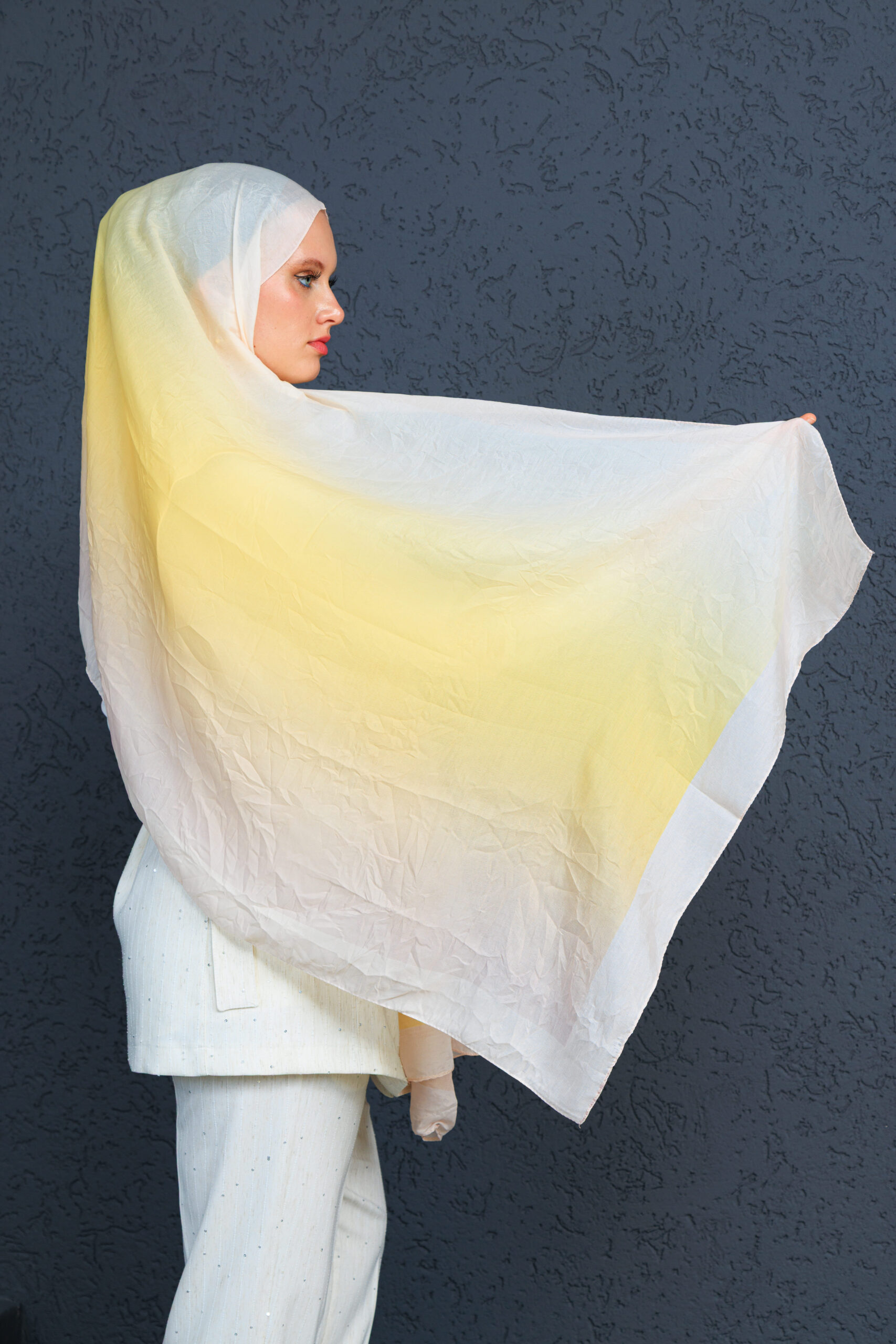 Lodos Şal Serisi- Z-2240 - V-2  - Limon - Görsel 3