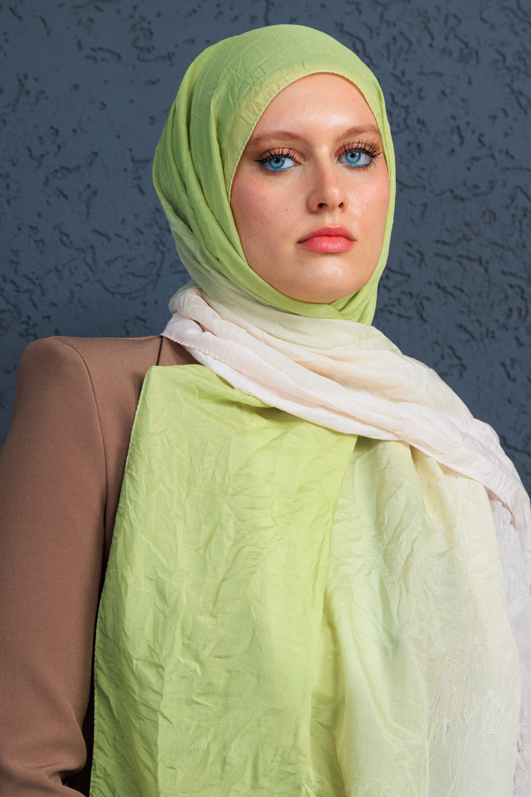 Lotus Şal Serisi- Z-2240 - V-17  - Lime Sarı - Görsel 3