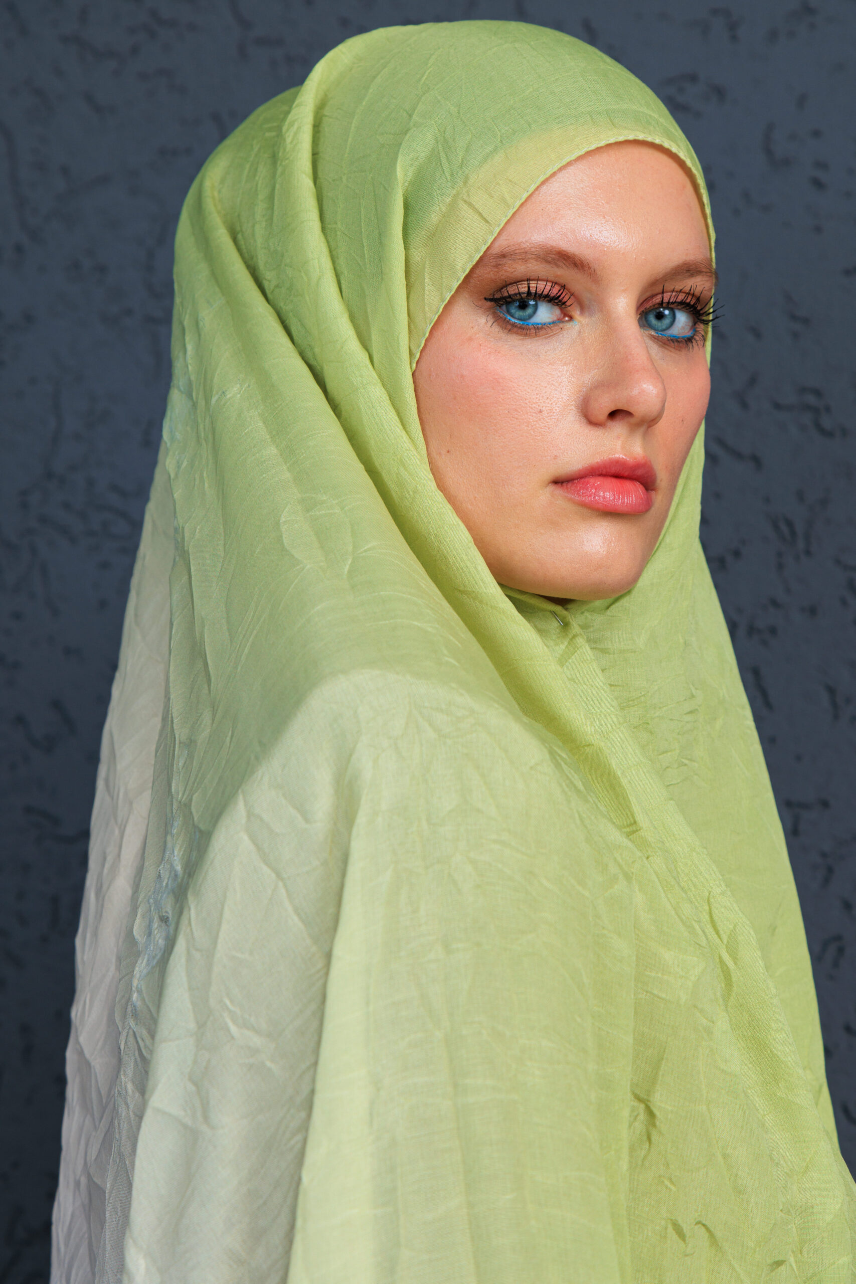 Lotus Şal Serisi- Z-2240 - V-17  - Lime Sarı - Görsel 7