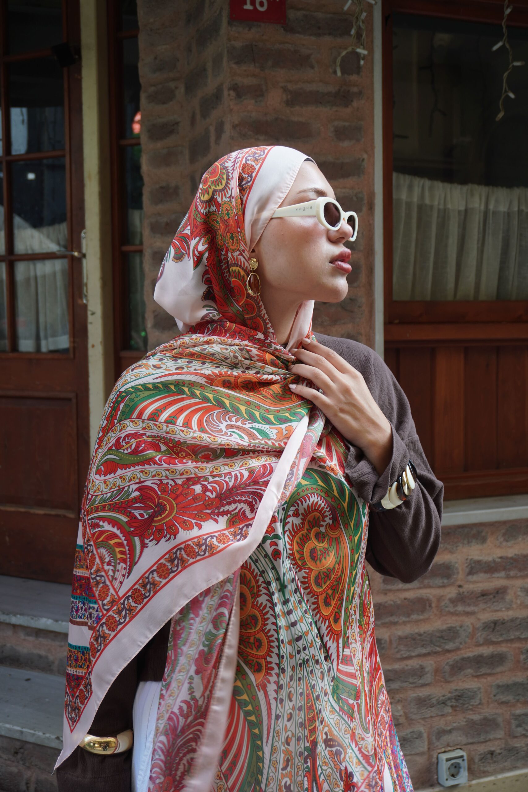 New Zuhur Şal Serisi- 469-002- V-9 - Kiremit - Görsel 4