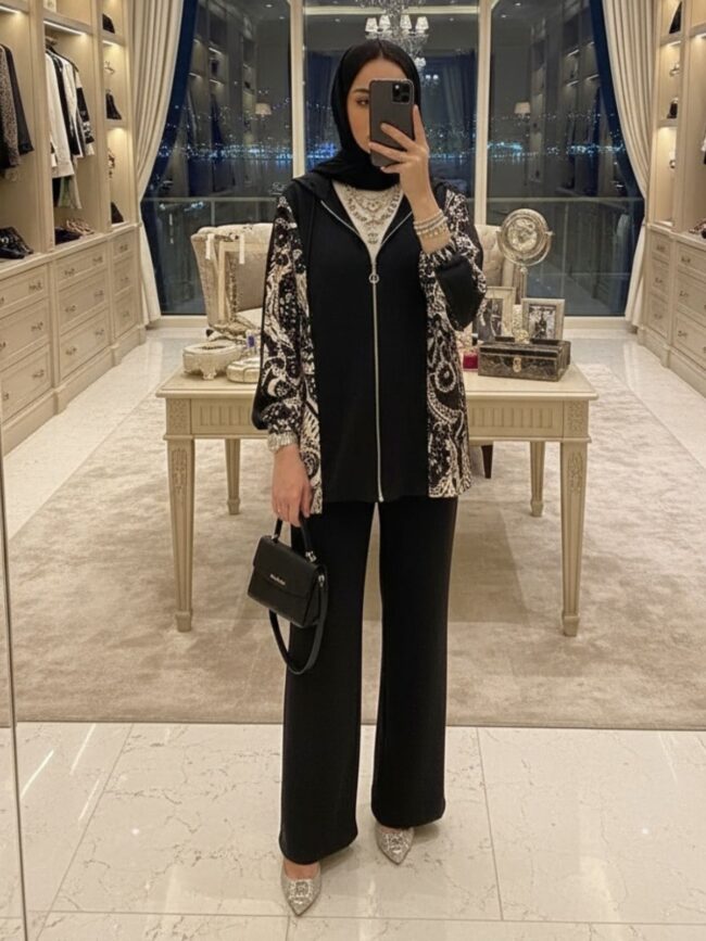 Premium Aspera  BÜYÜK BEDEN Oysh İkili Takım  TK100250  -  Siyah