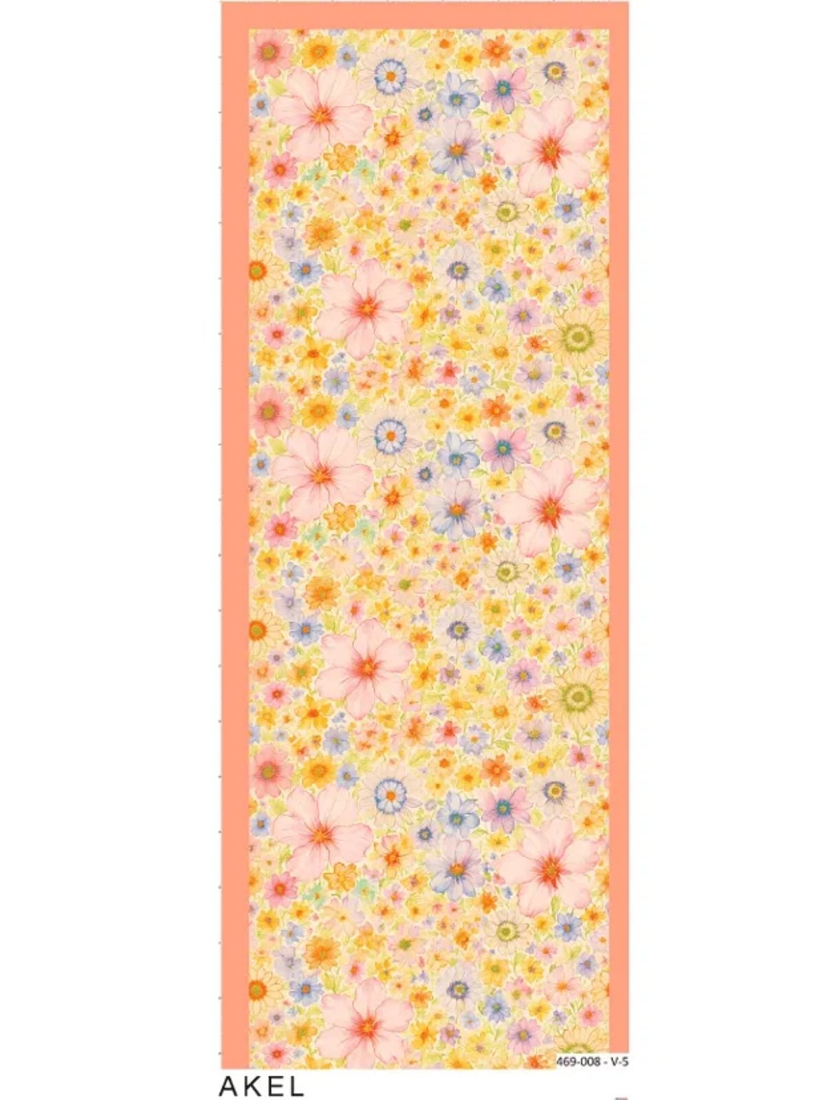 Eleya Şal Serisi - 469-008 - V- 5 -  Portakal - Görsel 5