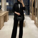 Fermuarlı Basic İkili Takım BÜYÜK BEDEN TK2962  -Siyah