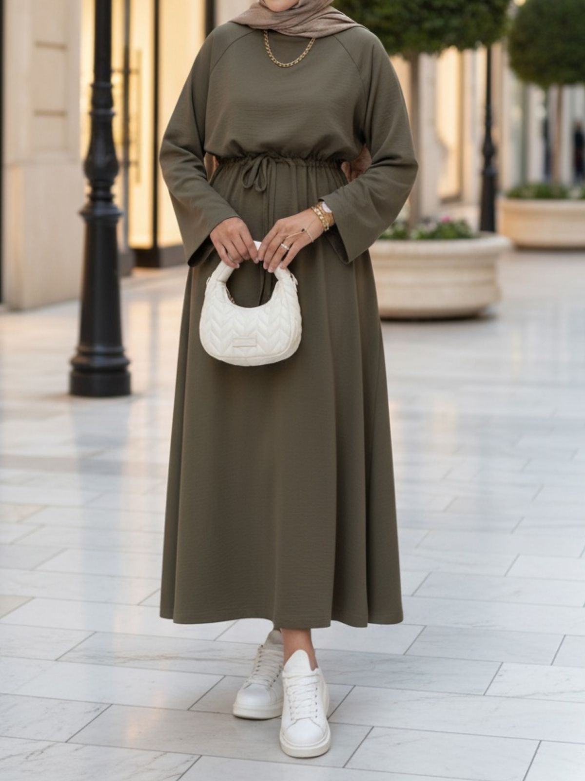 Oysho Elbise L100221 - Haki