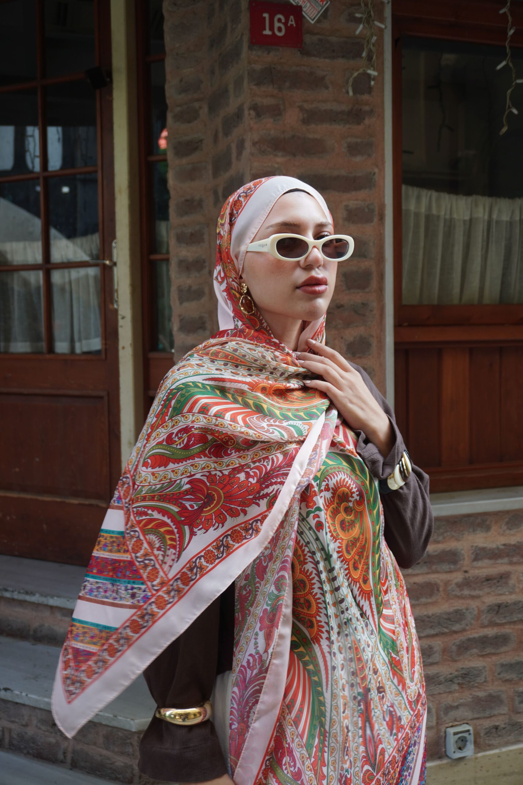 New Zuhur Şal Serisi- 469-002- V-9 - Kiremit