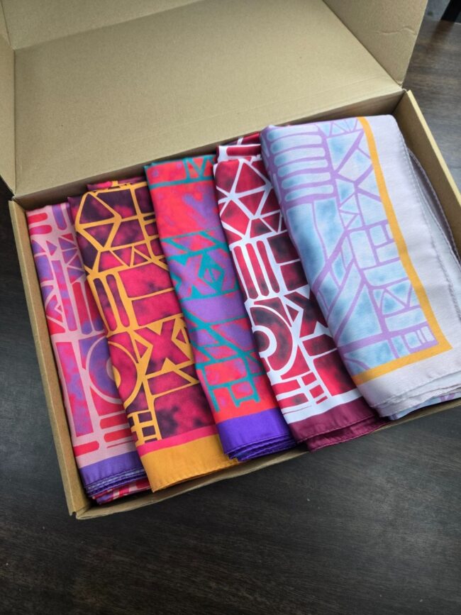 En Çok Satan 5'Lİ Oxxo  Desen Vual İpek Eşarp - KT6203662