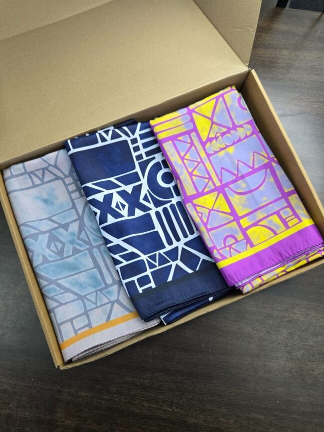 En Çok Satan 3'Lü Oxxo  Desen Vual İpek Eşarp - KT6203662