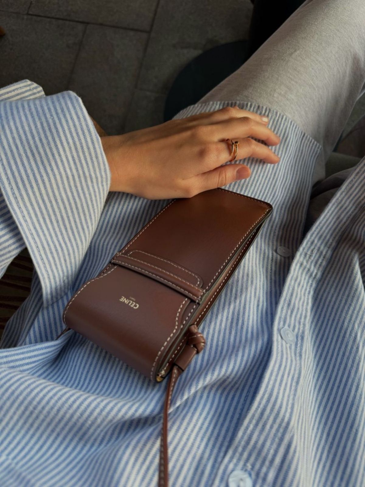 Celine Premium Çanta - Kahve - Görsel 3