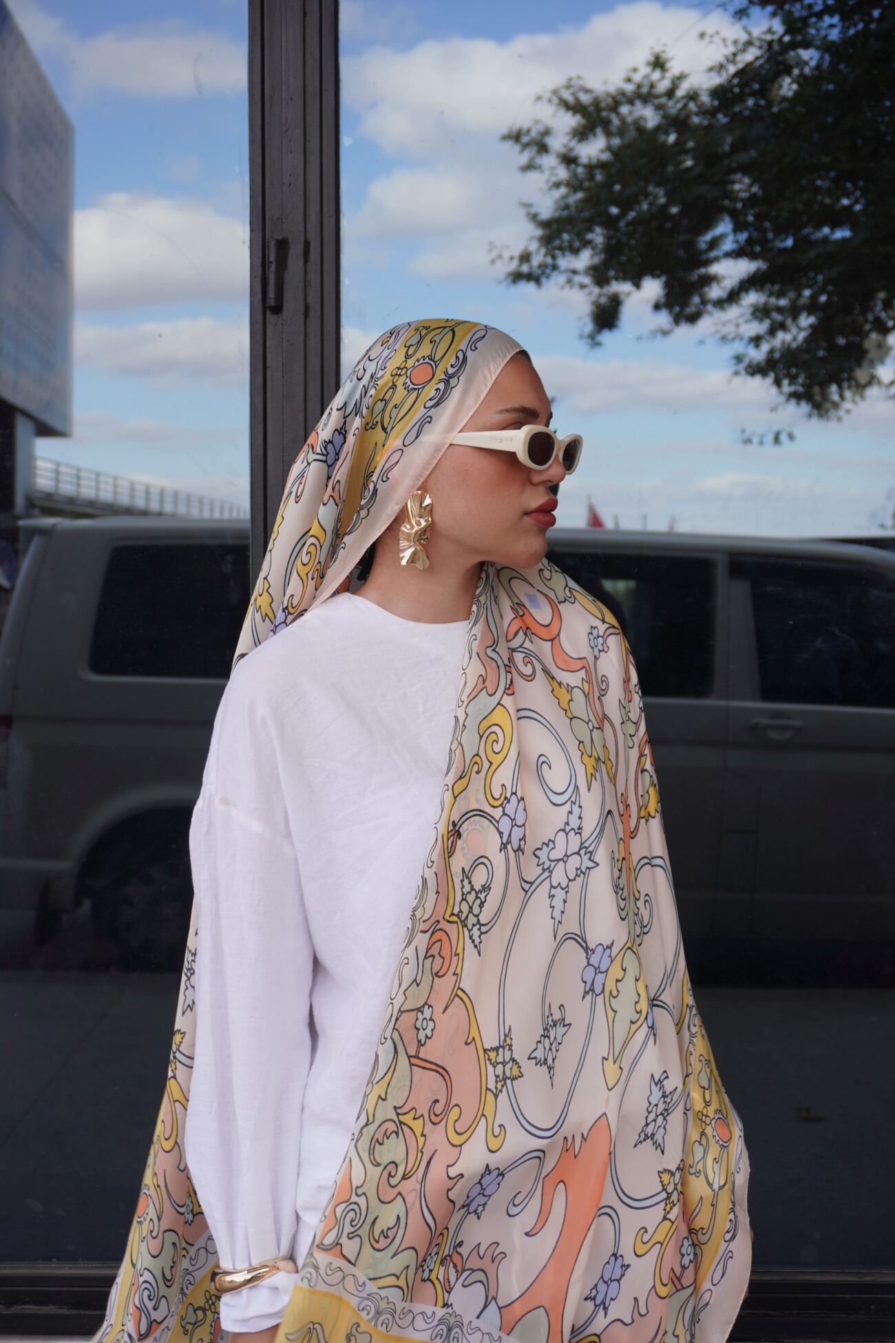 Zerefşan Şal Serisi- 469-003- V-9 - Ayçiçeği - Görsel 2