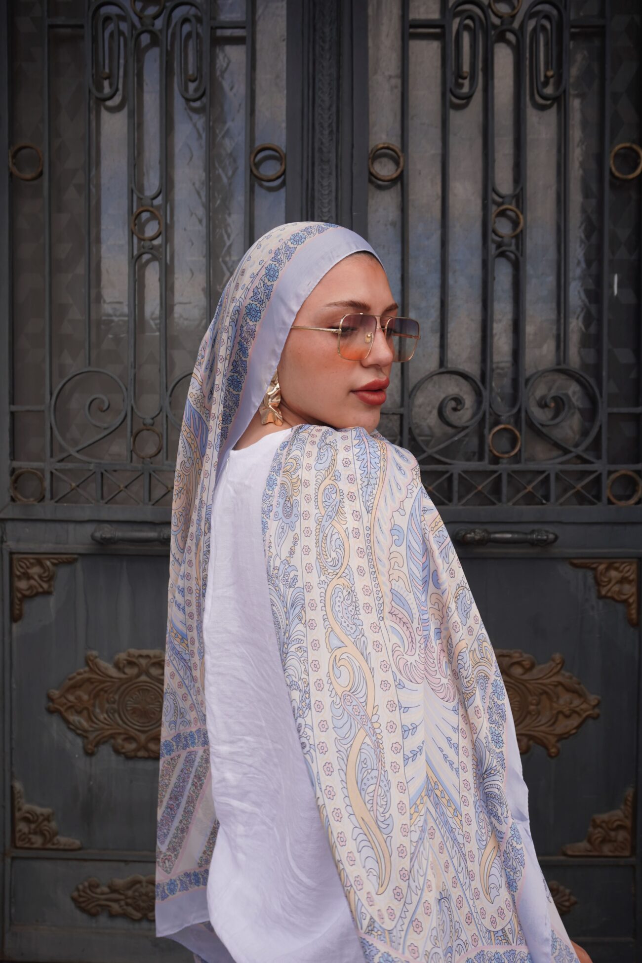 New Zuhur Şal Serisi- 469-002- V-4 - Gök Mavi - Görsel 4