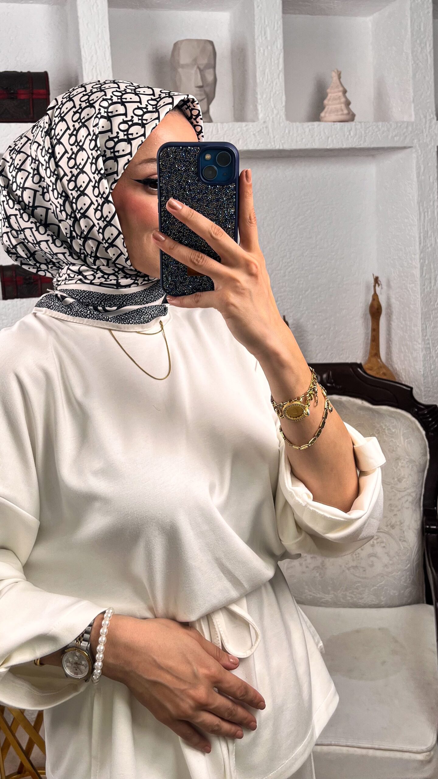 Dior Marka Eşarp - Siyah