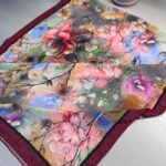 Flowers Kraş Desenli Şal - ŞL100234- Bordo