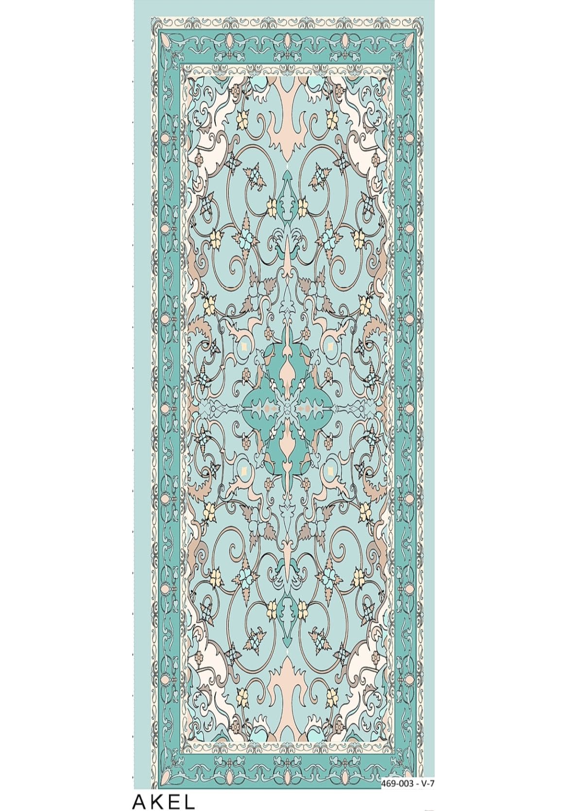 Zerefşan Şal Serisi- 469-003- V-7 - Turkuaz - Görsel 5