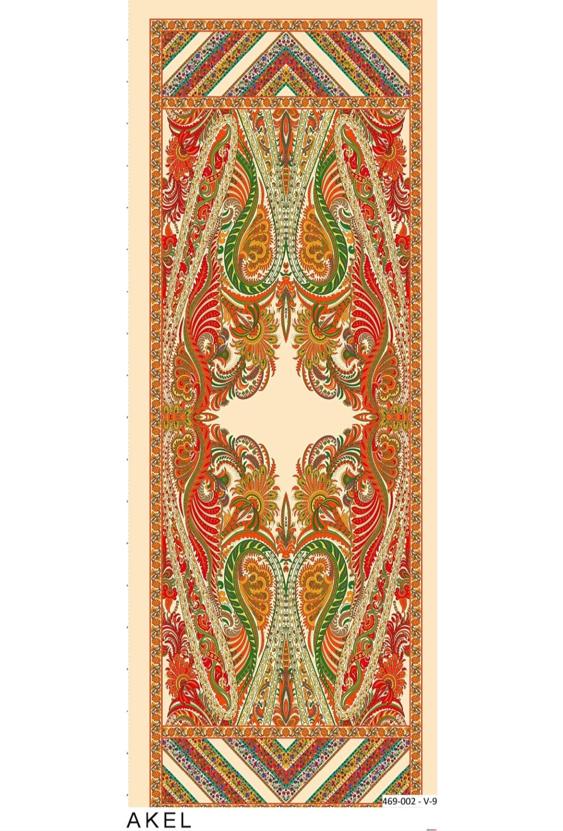 New Zuhur Şal Serisi- 469-002- V-9 - Kiremit - Görsel 5