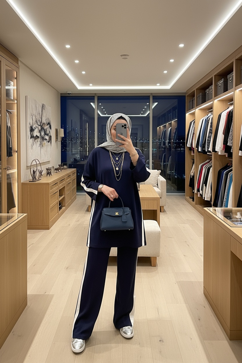 Alto Oysho İkili Takım TK100402 - Lacivert - Görsel 2