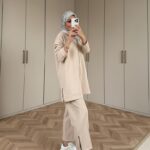 Premium Fermuar Detay Basic İkili Takım TK100430  - Taş