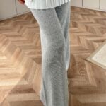 Taşlı Triko Pantolon PNT100293 - Gümüş